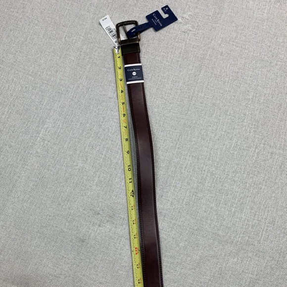 CLUBROOM Mens Brown Polyurethane Casual Belt S - Picture 6 of 7